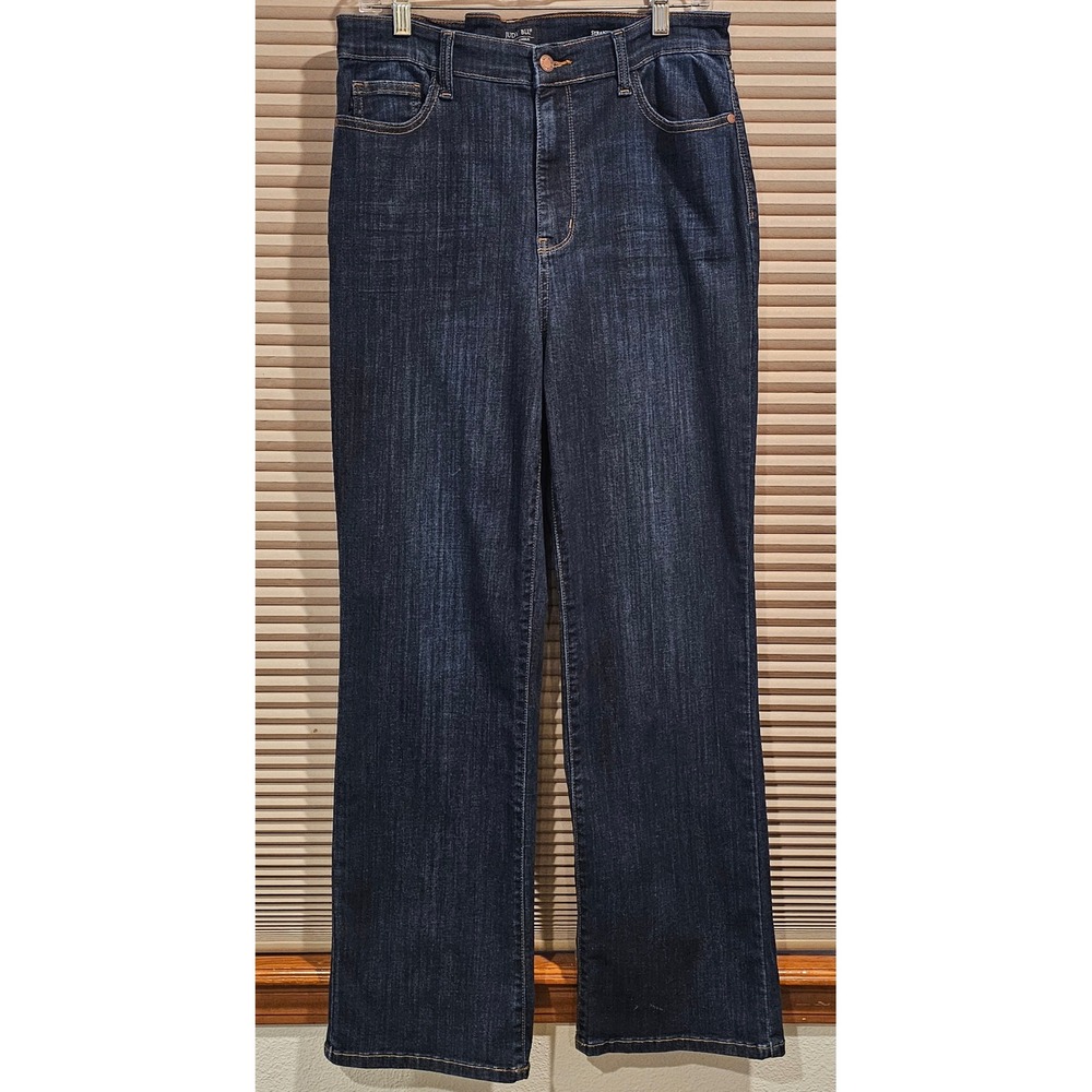 Judy Blue Straight Fit Dark Wash Denim Jeans Womens Size 15/32 Stretch